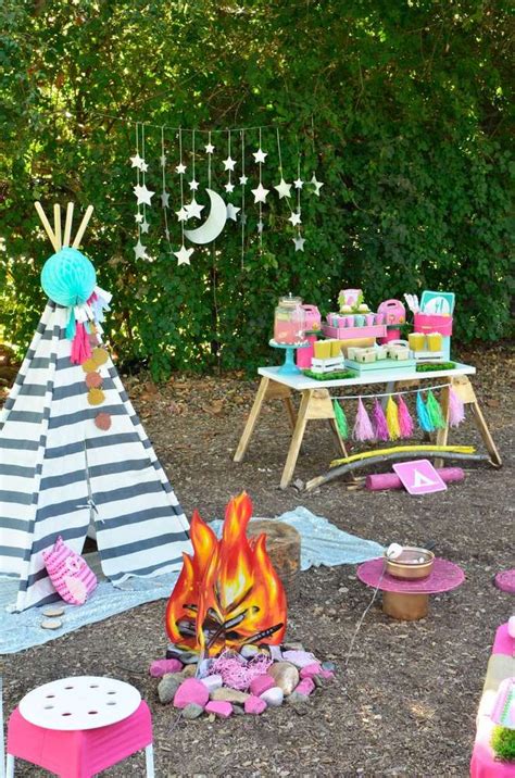 Camping / Summer Camp Birthday Party Ideas | Photo 8 of 26 | Glamping ...