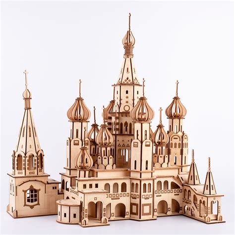 Saint Basil's Cathedral 3D Building Wooden Puzzle DIY 3D | Etsy