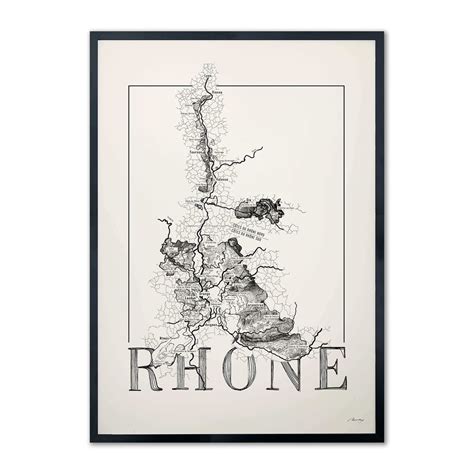 Wine Map of Rhône, Rhône Wine Region Map - Etsy