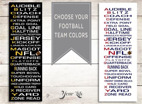 Kansas City Chiefs Sports Decor Alphabet Football Art Kids - Etsy