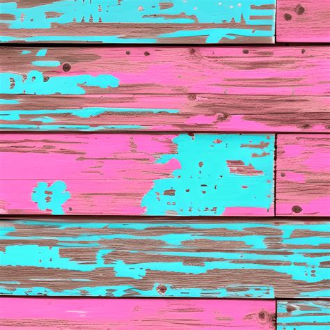 Rustic Pretty Wood Wall Planks in Pink and Turquoise · Creative Fabrica
