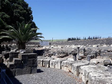 Ruins of the Old Village of Capernaum, Israel. Stock Image - Image of ...