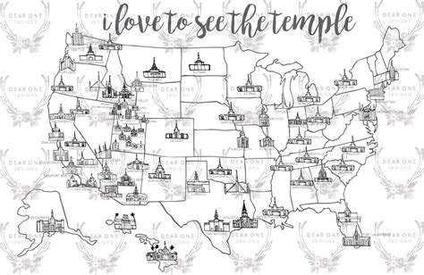 LDS Temple Map - Etsy | Lds temples, Lds, Mormon temples