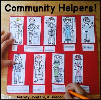 Community Helpers Craft Coloring Page Worksheet Preschool Kindergarten 1st Grade