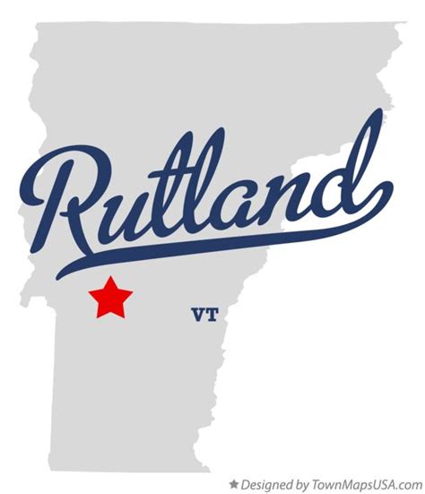 Map of Rutland, VT, Vermont