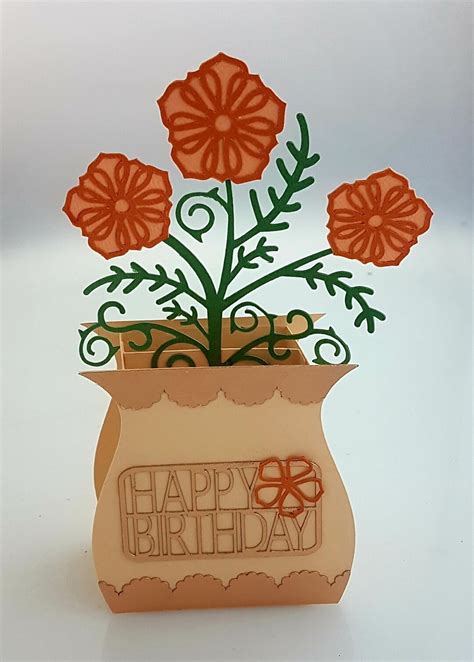 Pop up Box Flower Card SVG Cutting File for Cricut, Silhouette and Scan N Cut - Etsy