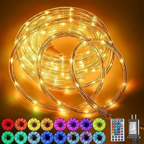 Amazon.com: LED Color Changing 18ft 180 LEDs 8 Color Settings Rope ...