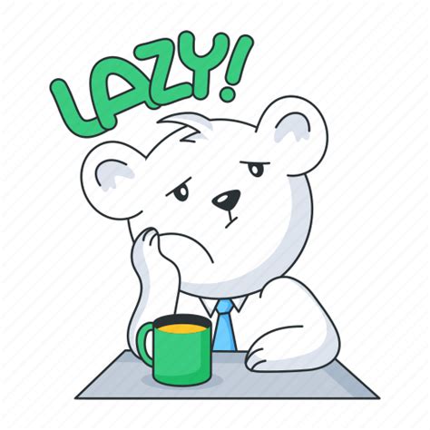 Lazy feeling, lazy day, lazy bear, lazy character, cute teddy icon ...