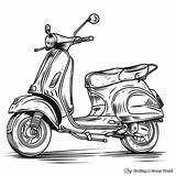 Scooter Coloring Pages  Free & Printable sketch template