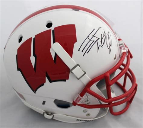 J.J. Watt Signed Wisconsin Badgers Authentic On-Field Full-Size Helmet (JSA COA Watt Hologram)