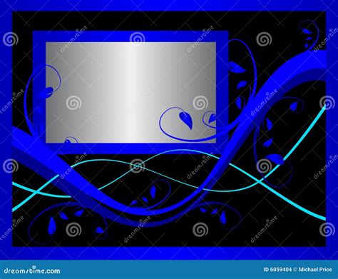 Formal Blue Floral Background Stock Images - Image: 6059404