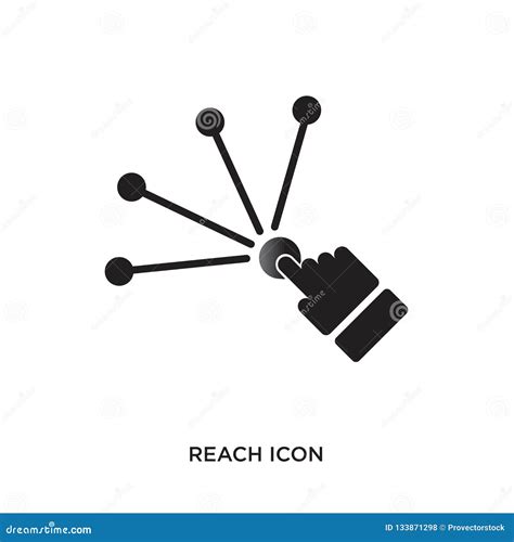 Reach icon stock vector. Illustration of poster, purpose - 133871298