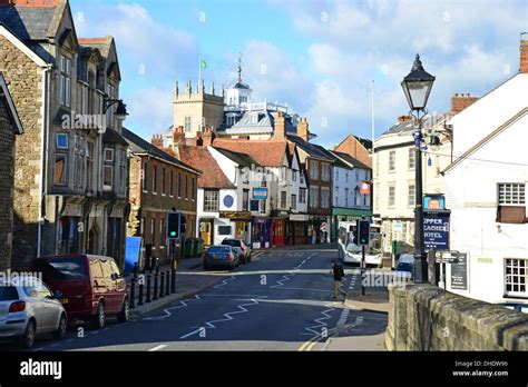 View of town from Abingdon Bridge, Bridge Street, Abingdon-on-Thames, Oxfordshire, England ...