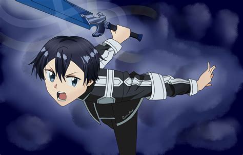 ArtStation - Fanart - Kirito in a fight