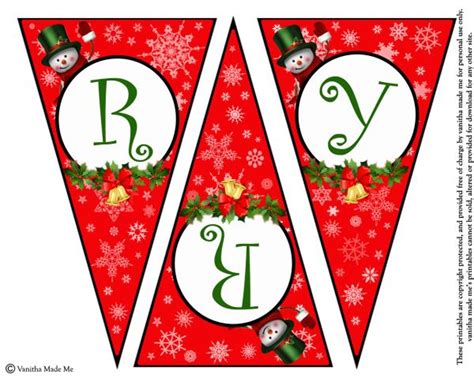 DIY FREE PRINTABLE CHRISTMAS BANNER | Christmas banners, Christmas ...