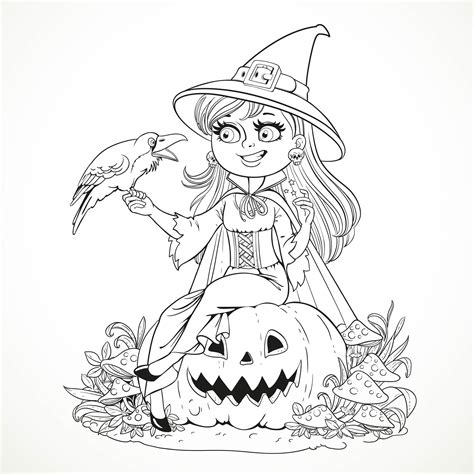 Witch Coloring Pages for Children