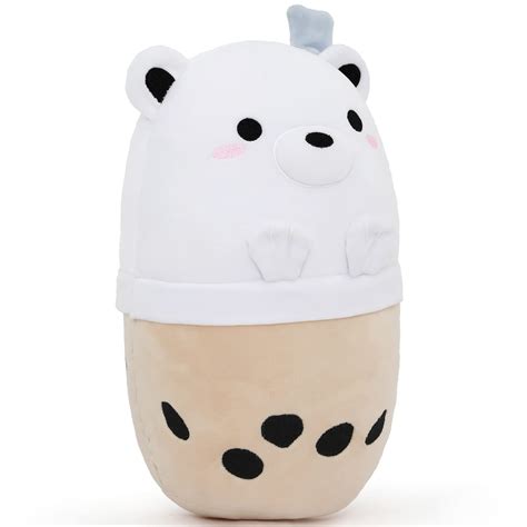 Buy Tezituor Polar Bear Boba Plushie 12 Inch Cute Plush Boba Milk Tea ...