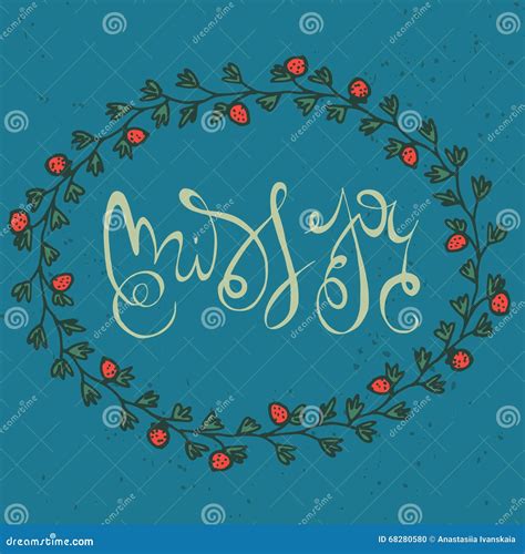 Romantic Miss You card stock vector. Illustration of phrase - 68280580