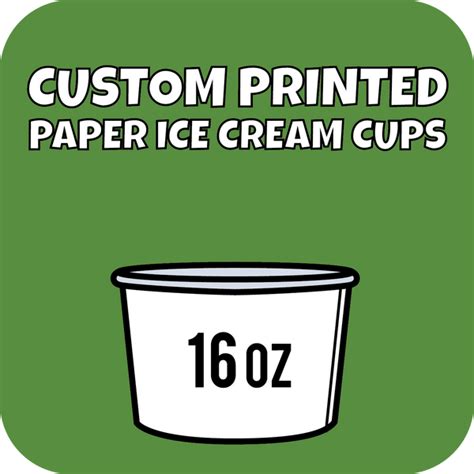 16oz Custom Printed Paper Ice Cream Cups 720ct - CustomPaperCup.com ...