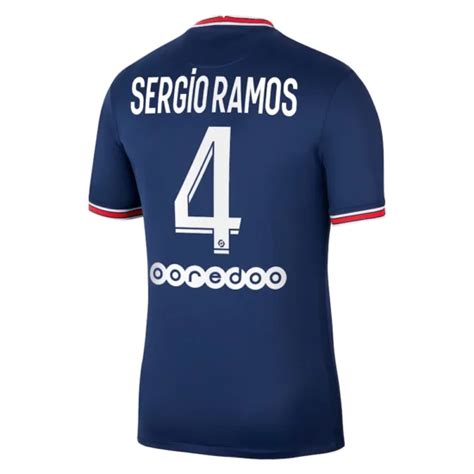 Sergio Ramos Paris Saint-Germain (PSG) 21/22 Stadium Home Jersey ...