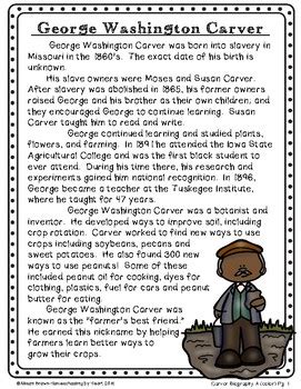 George Washington Carver Biography and Timeline Activity | TPT