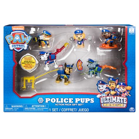 Action Figures Nickelodeon Paw Patrol Fire Pups Ultimate Rescue 6 Figure Gift Set Spin Master ...