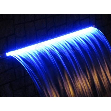 36" LED Pool Waterfall Color Changing w/ 6" lip - White - PL9836 | Pool ...