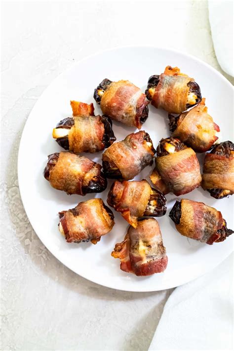 Air Fryer Bacon Wrapped Dates - Recipes From A Pantry