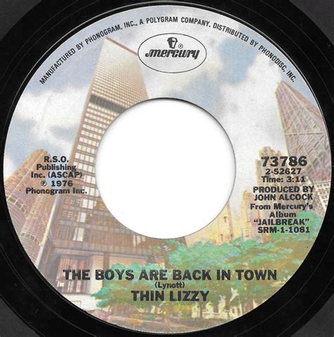 Thin Lizzy - The Boys Are Back In Town (1976, Vinyl) | Discogs