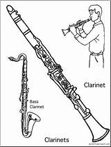 Coloring Page Clarinet – Abcteach sketch template