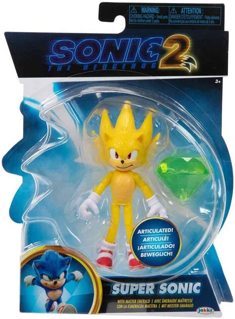 Sonic the Hedgehog 2 Movie Super Sonic 10cm c/ Esmeralda - Shoptoys ...