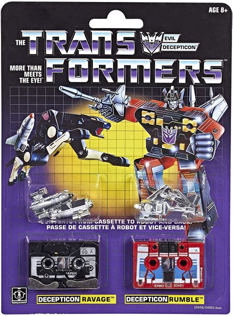 Soundwave And Ravage G1 Box Art