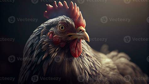 close up white hen animal farm scene ,generative AI 25044007 Stock Photo at Vecteezy