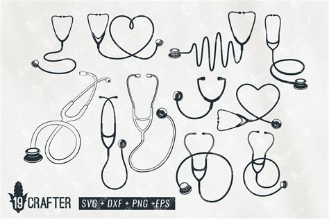 Nurse Stethoscope Bundle Graphic by great19 · Creative Fabrica