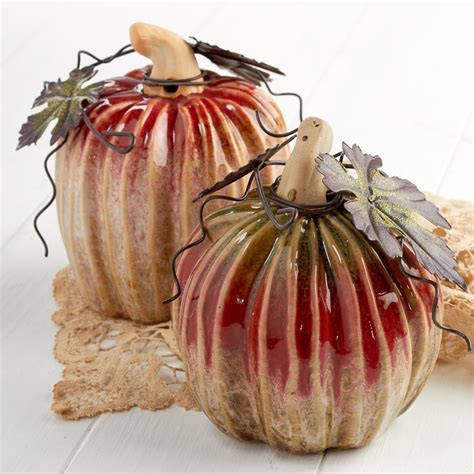 Ceramic Decorative Pumpkin - Table Decor - Home Decor - Factory Direct Craft