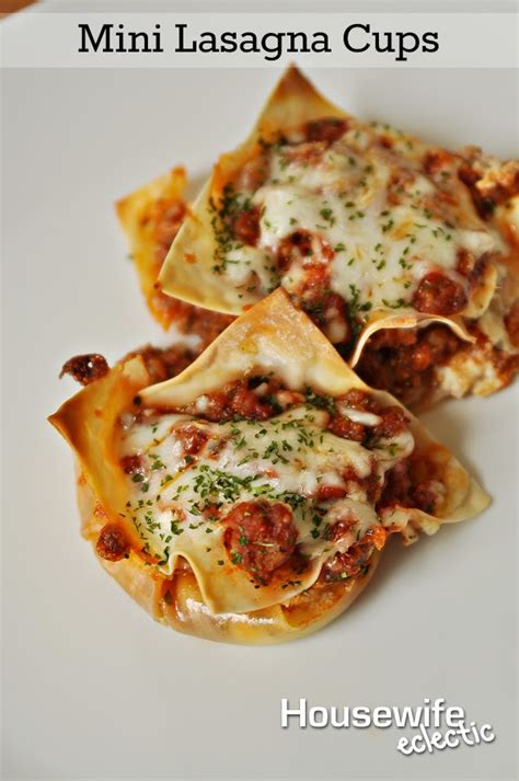 Mini Lasagna Cups - Housewife Eclectic