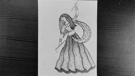 Pencil Art, Pencil Drawings, Navratri Festival, Garba, Easy Drawings, Female Sketch, Quick