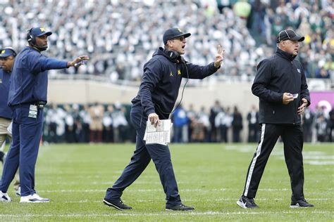 Jim Harbaugh speaks out on controversial overturned touchdown vs. MSU ...