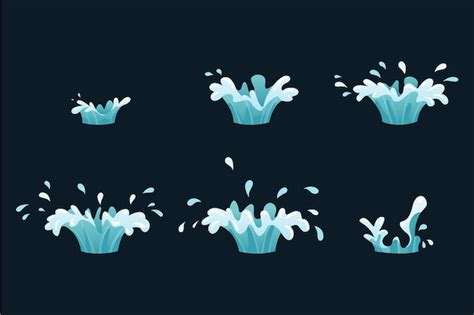 Water splash animation Vectors & Illustrations for Free Download | Freepik