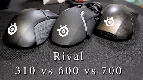 Steelseries Rival Comparison: 310 vs 600 vs 700 - YouTube