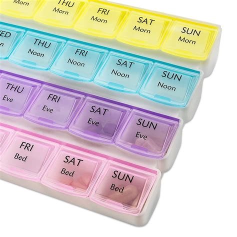 MEDca Weekly Pill Organizer 7 Day Travel Pill Box, Prescription ...