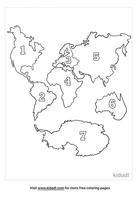 7 Continents Coloring Page - Continents Map Coloring Pages - - Img Murtha