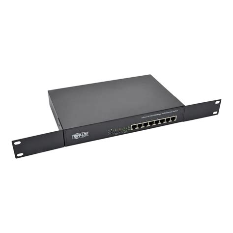 Tripp Lite 8Port Gigabit Ethernet Switch Rackmount Unmanaged w/PoE Metal 1U - Switch - unmanaged ...