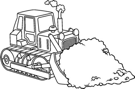 Bulldozer / Mecanic Shovel (Transportation) – Free Printable Coloring Pages