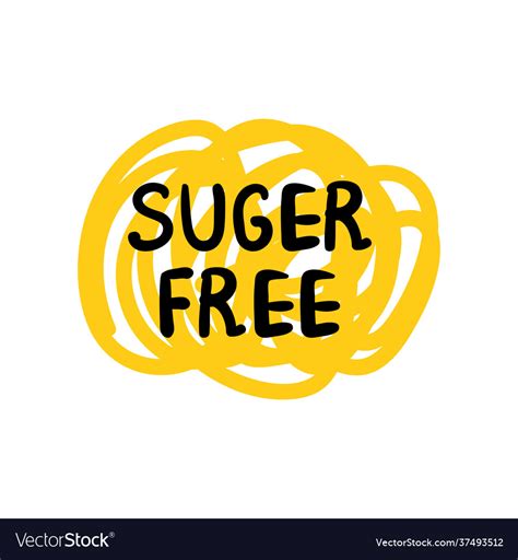 Sugar free color logo or label Royalty Free Vector Image