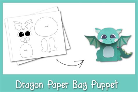 Dragon Paper Bag Puppet - Frosting and Glue- Easy crafts, games, recipes, and fun