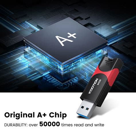 64GB USB 3.0 Flash Drive USB Memory Stick High Speed Retractable USB ...