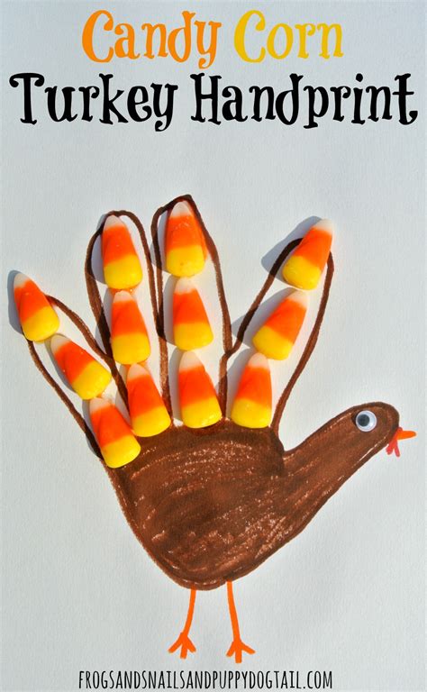 Candy Corn Turkey- Classic Handprint Art for Thanksgiving - FSPDT