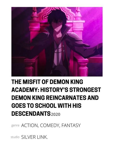 The Misfit of Demon King Academy: History's Strongest Demon King Reincarnates and Goes to School...