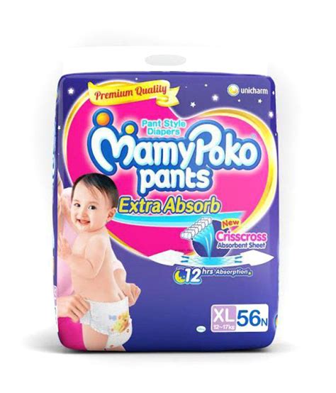 Mamy Poko Pants (Extra Absorb) Extra Large 12-17 Kg 56 Pcs : Buy Mamy Poko Pants (Extra Absorb ...